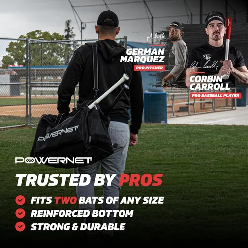Miniatura 2 de PowerNet Pro Duffle Bag, Softball Baseball Bag, Baseball Gear Bag, Baseball Bat Bag with Internal Bat Sleeves, Baseball Bags with Padded Strap &