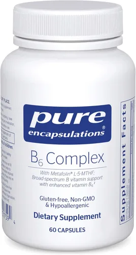 Pure Encapsulations B6 Complex - Apoya el sistema nervioso y la salud cerebral* - Incluye vitaminas B - Contiene vitamina B6 enriquecida - Sin OMG y