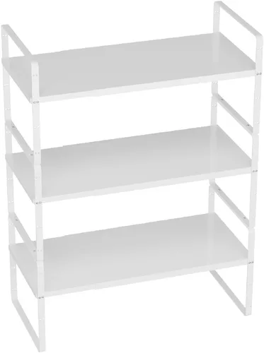 Miniatura 6 de Slideep Organizador de armario expandible, organizador de armario de cocina grande, organizador de estantes apilables grandes, organizador de Negro