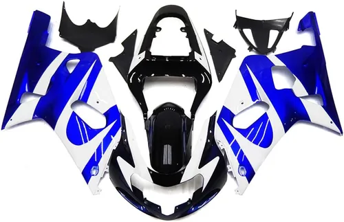 Miniatura 50 de Kit de carenado de inyección azul, negro y blanco para Suzuki GSXR600 GSX750 2006 2007 GSXR 600 GSX-R750 06 07 ABS Carenado de plástico completo