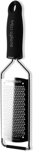 Microplane Gourmet Series - Rallador de queso duro (fino, negro)