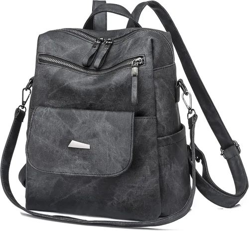 Bolso tipo mochila para mujer, pequeño, de cuero impermeable antirrobo, bolsos de hombro para damas