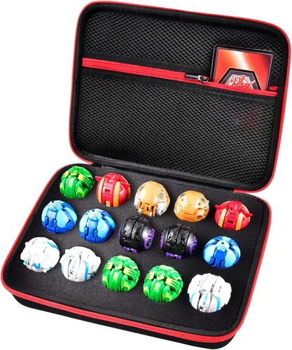 Miniatura 7 de Estuche organizador de juguetes compatible con figuras de Bakugan, BakuCores y Armored Alliance, Geogan Rising Battle figura de acción