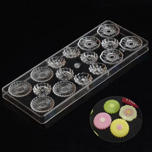 Miniatura 5 de Molde de Policarbonato para Chocolate Molde de Dulces DIY Plástico Duro Transparente Moldes para Hornear Herramientas de Repostería (19299)