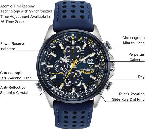 Miniatura 6 de Reloj Citizen AT8020-03L para hombre, Blue Angels World A-T Eco-Drive