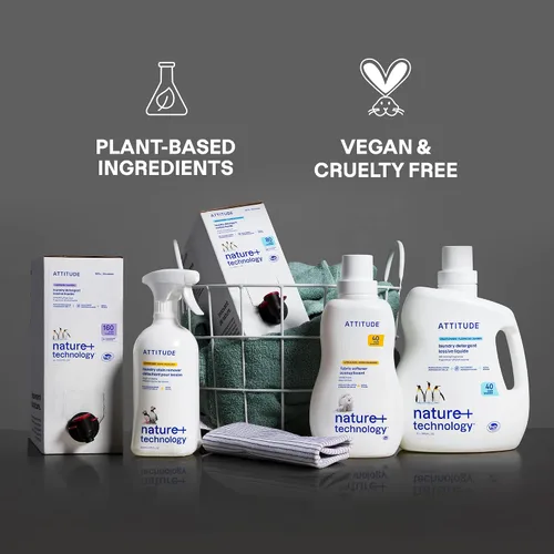 Miniatura 6 de ATTITUDE Spray removedor de manchas para lavandería, elimina olores y manchas, a base de plantas y vegano, aroma a ralladura de cítricos, 27.1 onzas