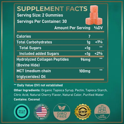 Miniatura 4 de MCT Oil Keto Gummies - Gomitas de colágeno potenciador del metabolismo – Gomitas de energía masticables de energía para preentrenamiento, energía