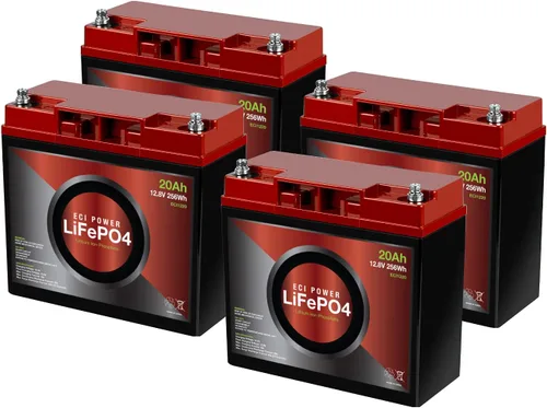 Miniatura 10 de Batería recargable LiFePO4 de litio de 12 V y 20 Ah de ciclo profundo 2000-5000 ciclos de vida y 10 años de vida útil BMS integrado Perfecto