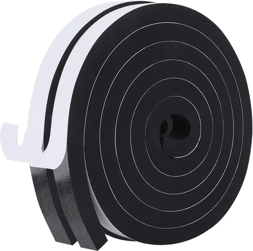 Miniatura 9 de Burlete para puerta, cinta adhesiva de espuma de 1/4 pulgadas de ancho x 1/16 pulgadas, cinta de espuma para ventana y puerta, cinta de espuma
