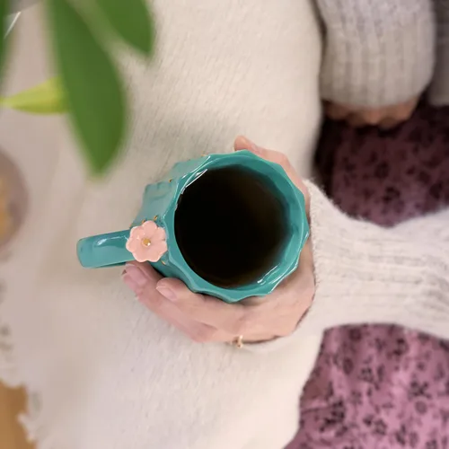 Miniatura 5 de Pinky Up Tazas de café de cerámica de cactus, tazas de té, taza de viaje, taza de latte, vasos para beber para chocolate, leche, cócteles, cócteles