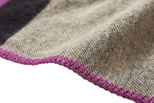Miniatura 33 de Urban CoCo Poncho de colores para mujer, chal con frente abierto, color en bloques