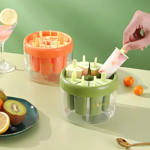 Miniatura 2 de Moldes de silicona para paletas de 8 piezas, moldes de paletas reutilizables, moldes de paletas de hielo, bricolaje, práctica máquina de paletas
