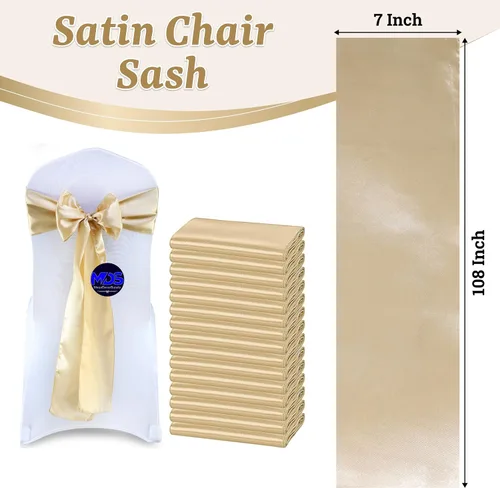 Miniatura 141 de mds - Lote de 10 lazos de satén para sillas de boda y eventos, para decoración de fiestas, 30 colores, Satin, 10 Verde oliva