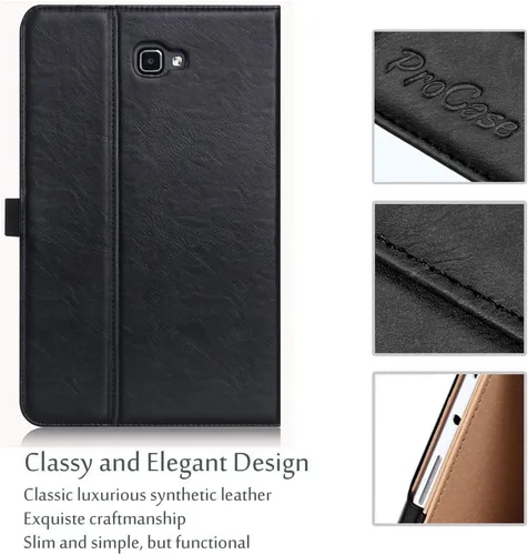 Miniatura 7 de Funda ProCase con soporte para Samsung Tab, múltiples ángulos de visión y bolsillo para documentos y tarjetas, Negro
