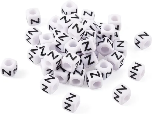 Miniatura 42 de FASHEWELRY 300 cuentas cúbicas de acrílico con números cuadrados mezclados del 0 al 9, cuentas de acrílico blanco de 0.236 x 0.236 pulgadas
