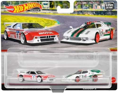 Miniatura 4 de Hot Wheels Premium Car Culture - Paquete de 2 BMW M1 Procar y Lancia Stratos Grupo 5
