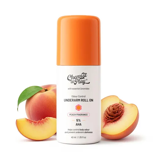 Miniatura 11 de Chemist at Play Desodorante Roll-On para Axilas con 5% AHA Ácido Láctico y Mandélico Previene el Olor, Ilumina la Piel y Exfolia las Axilas