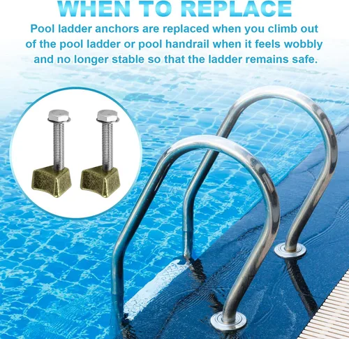 Miniatura 3 de Anclajes de escalera de piscina, PW Perma-Socket Wedge Assy para anclajes estilo Hanover - Bronce con perno, piezas de escalera de piscina se adapta