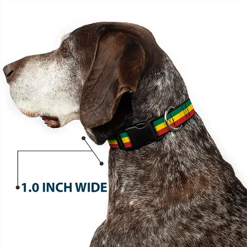 Miniatura 6 de Buckle-Down PC-W21802-S Collar de clip de plástico Rasta, pequeño/9-15