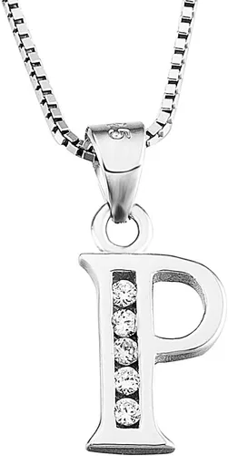 Miniatura 21 de Dijes personalizados para collar colgante con las 26 letras del alfabeto, circonita cúbica, plata esterlina S925.