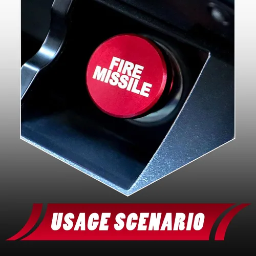 Miniatura 5 de 2 fundas protectoras para encendedor de cigarrillos de automóvil, 1.08 x 0.68 pulgadas, "EJECT" "FIRE MISSILE", de metal, impermeable
