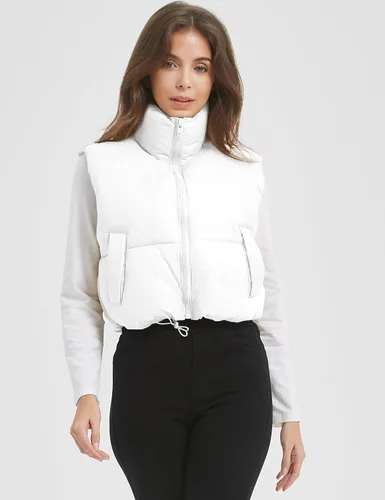 Miniatura 4 de Kissonic Chaleco acolchado de invierno para mujer, sin mangas, acolchado, ligero, con bolsillos