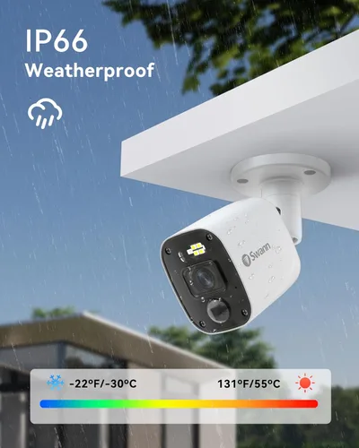 Miniatura 6 de Swann Cámara Bullet 1080p (complemento) - Cámara de seguridad con cable de alta resolución con visión nocturna y tecnología de sensor