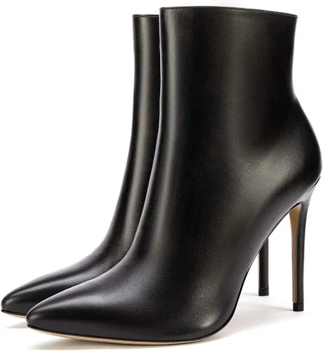 Miniatura 5 de Castamere Botines de tacón alto para mujer, puntera puntiaguda, con hebilla de aguja, tacón de aguja de 3.9 in
