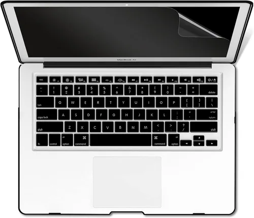 Miniatura 7 de iBenzer Carcasa rígida de plástico con superficie suave 3 en 1 y cubierta para teclado y protector de visualización para MacBook Air, Negro