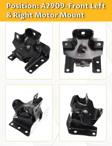 Miniatura 5 de Soportes del motor del motor izquierda y derecha 2pcs, reemplazo OE A2909 Silverado 1500 1999-06 (4.8L/5.3L/6.0L), 2002-06 Escalade (5.3L/6.0L)