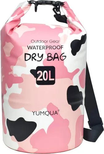 Miniatura 16 de YUMQUA Bolsas secas impermeables 5L/10L/20L/30L/40L para mujeres y hombres, bolsa seca flotante enrollable bolsa de almacenamiento impermeable