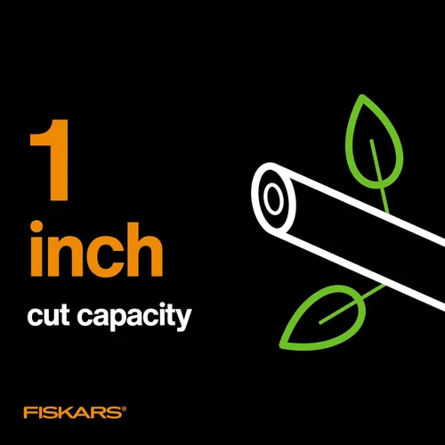 Miniatura 5 de Fiskars - Tijeras bypass de podar, podadora con capacidad de corte de 1 pulgada, con Softgrip, hoja de acero afilada y resistente al óxido que se