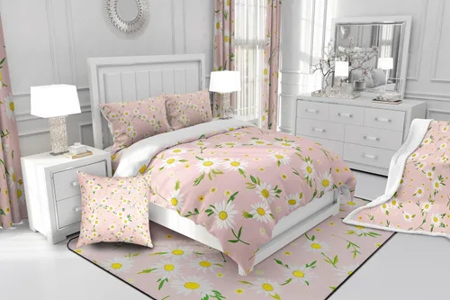 Miniatura 5 de Manfei Manta de margaritas, manta de flores amarillas y blancas para sofá, manta de cama de jardín botánico para niños y niñas, decoración