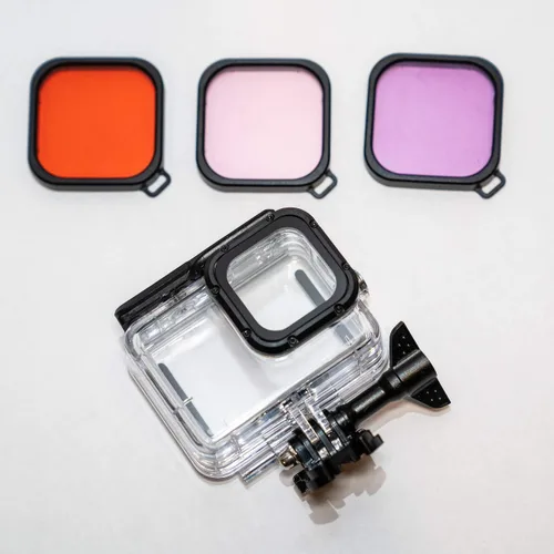 Miniatura 6 de GoPro HERO13 Filtro rojo: incluye carcasa submarina de 196.9 ft y 3 filtros, vidrio de hierro con corte láser (claridad superior), compatible