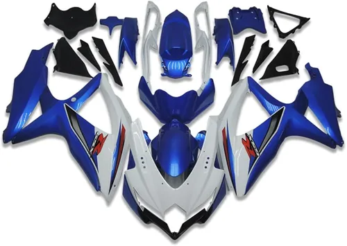 Miniatura 27 de Carenado de carrocería de plástico plateado blanco negro apto para Suzuki 2008 2009 2010 GSXR 600 750 inyección ABS nuevo Aftermarket Kit de marco