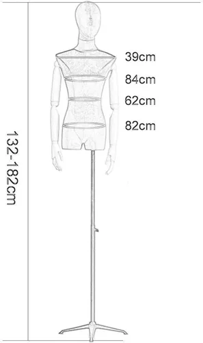 Miniatura 5 de Soporte de exhibición de maniquí, modista femenina, maniquíes, muestra la altura del pecho, base de trípode ajustable para disfraz, joyería