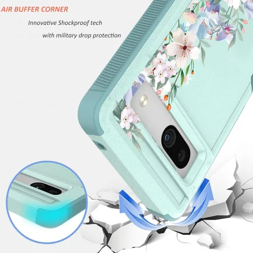 Miniatura 5 de Funda para Google Pixel 7a 5G: lindo diseño floral de flores delgadas para niñas y mujeres, funda de silicona suave de TPU para teléfono celular