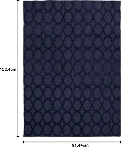 Miniatura 229 de Garland Rug Sparta - Alfombra antideslizante de polipropileno de 2 pies x 12 pies, color negro, ideal para salas de estar y pasillos, elegante
