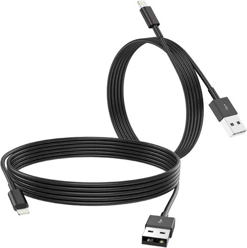Uzento Cable de carga para iPhone, paquete de 2 cables USB a Lightning originales con certificación Apple MFI de 6 pies, cable de carga rápida para