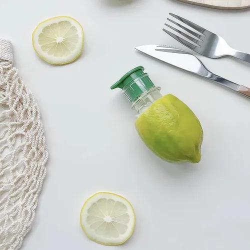 Miniatura 9 de Exprimidor de limón con tapa de rosca, exprimidor manual de 4 piezas con filtro, exprimidor de cítricos portátil para limón/lima/naranja, exprimidor