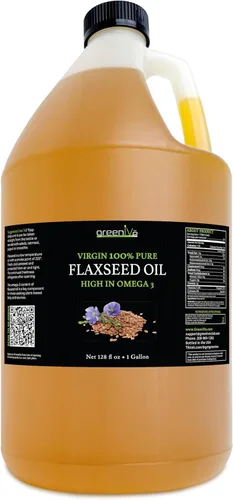 Miniatura 10 de GreenIVe Aceite de semilla de lino cultivado orgánicamente100% puro, prensado en frío, ácidos grasos omega veganos altos (8 onzas líquidas)