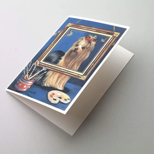 Miniatura 84 de Caroline's Treasures PPP3013GCA7P - Tarjetas de felicitación y sobres para mascotas de Basset Hound Teacher, paquete de 8 tarjetas en blanco