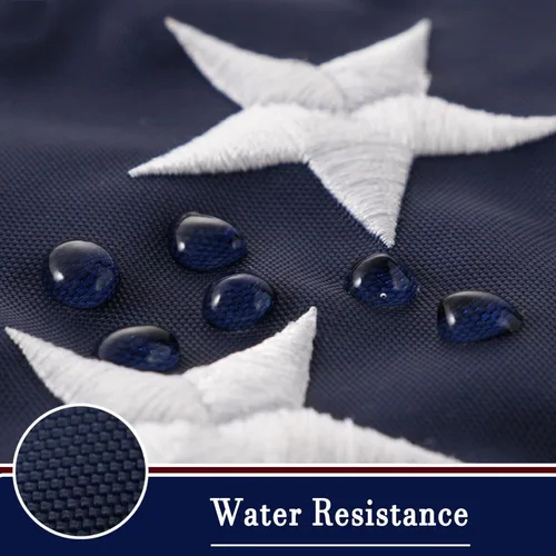 Miniatura 5 de AZCOVER - Bandera estadounidense de 10 x 15 pies para exteriores, estrellas bordadas y rayas cosidas, bandera estadounidense de nailon 210D