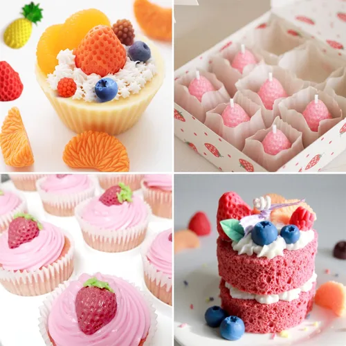 Miniatura 4 de Moldes para velas de fondant de frutas, moldes de silicona para aperitivos, moldes de comida de gomitas de chocolate con formas 3D de naranja