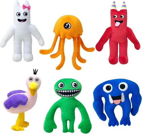 6 juguetes de peluche de 10 pulgadas, nuevos juguetes para fanáticos, figura de peluche, regalos para niños (6 unidades-01)