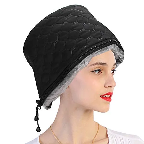 Vaporizador eléctrico para cabello negro, tratamiento de cuero cabelludo acondicionador profundo con calor térmico, aceite caliente en casa