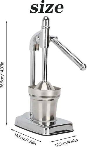 Miniatura 7 de Exprimidor manual de hierro fundido, exprimidor manual de cítricos manual de acero inoxidable de hierro fundido, encimera de alta resistencia, fruta