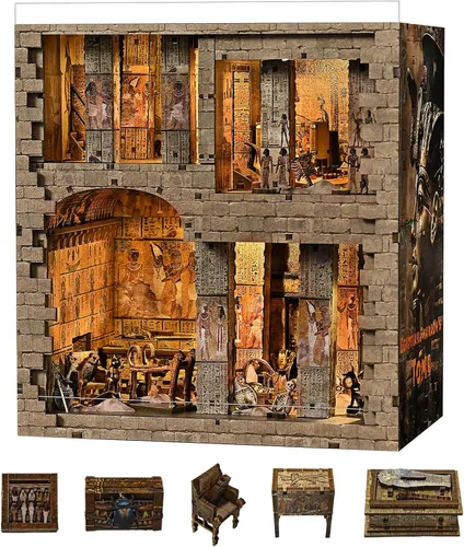 Miniatura 18 de fifijoy Kit de rincón de libros - Kit de casa de muñecas en miniatura DIY para adultos y adolescentes, decoración retro de estantería de restaurante
