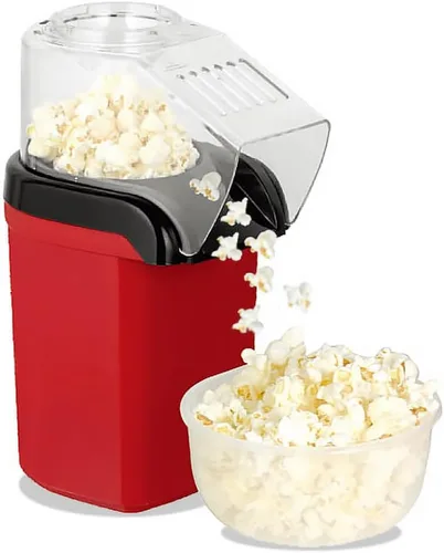 Máquina de palomitas de maíz de aire caliente, máquina de palomitas de maíz, pequeña máquina eléctrica sin aceite con cuchara medidora, estallido