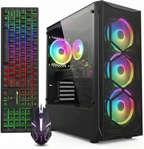 Miniatura 12 de STGAubron Computadora de escritorio para videojuegos, Intel Core i5 hasta 3.6G, Radeon RX 560 4G, 16G RAM, 512G SSD, WiFi 6, BT 5.0, ventilador RGB
